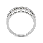 Anello - 18 carati Oro bianco - 0.15ct. tw. Diamante (Naturale)