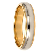 Anello - 18 carati Oro giallo, Oro bianco - 0.04ct. tw. Diamante (Naturale)