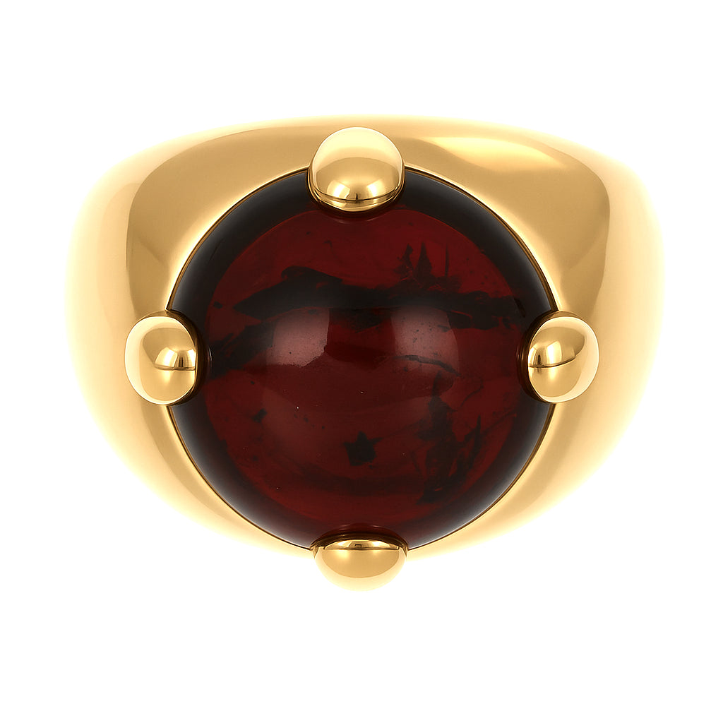 Anello - 18 carati Oro giallo - 10.00ct. tw. Granato