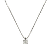 Collana con ciondolo - 18 carati Oro bianco - 0.12ct. tw. Diamante (Naturale)