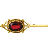 Spilla - 18 carati Oro giallo - 2.45ct. tw. Granato