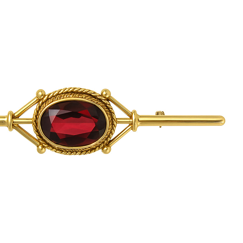 Spilla - 18 carati Oro giallo - 2.45ct. tw. Granato