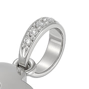 Ciondolo - 18 carati Oro bianco - 0.09ct. tw. Diamante (Naturale)