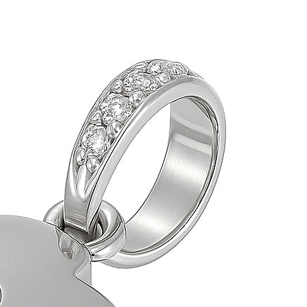 Ciondolo - 18 carati Oro bianco - 0.09ct. tw. Diamante (Naturale)