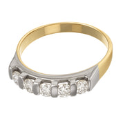 Anello - 18 carati Oro bianco - 0.70ct. tw. Diamante (Naturale)