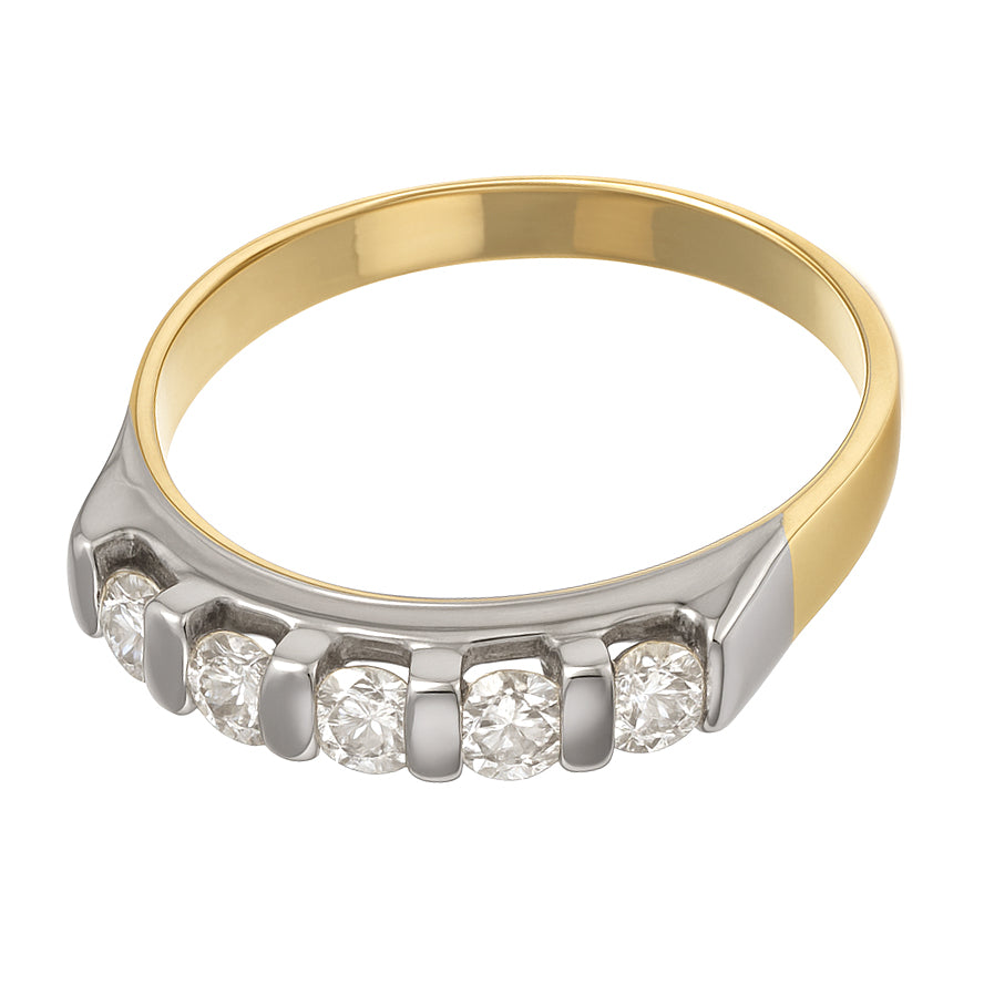 Anello - 18 carati Oro bianco - 0.70ct. tw. Diamante (Naturale)