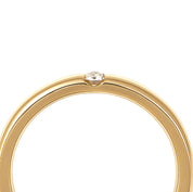 Anello - 18 carati Oro giallo - 0.05ct. tw. Diamante (Naturale)