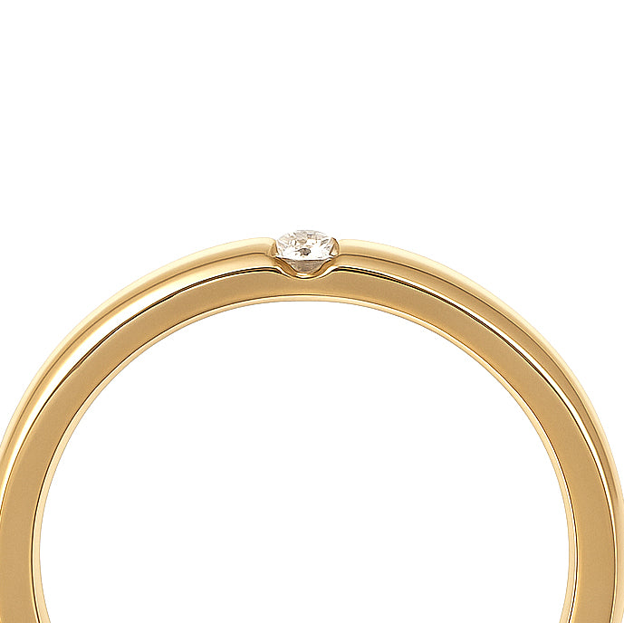 Anello - 18 carati Oro giallo - 0.05ct. tw. Diamante (Naturale)