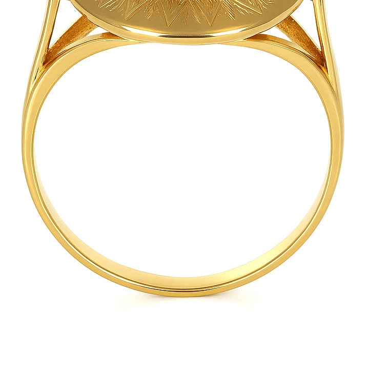 Anello - 18 carati Oro giallo Corallo