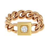 Anello - 18 carati Oro giallo - 0.15ct. tw. Diamante (Naturale)