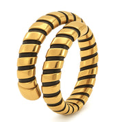 Anello - 18 carati Acciaio, Oro giallo