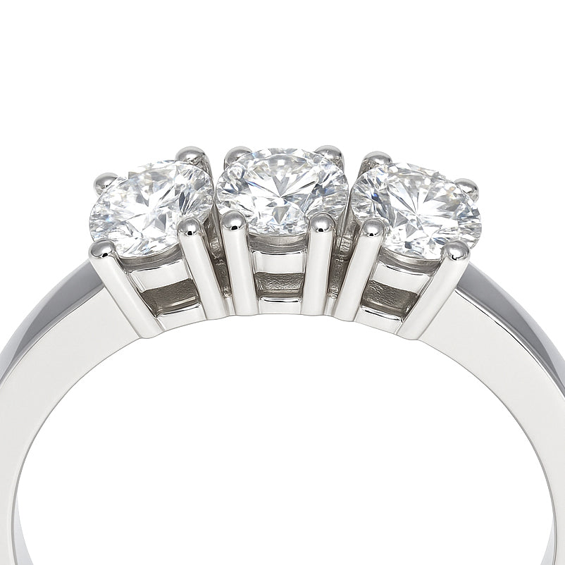 Anello - 18 carati Oro bianco - 0.69ct. tw. Diamante (Naturale)