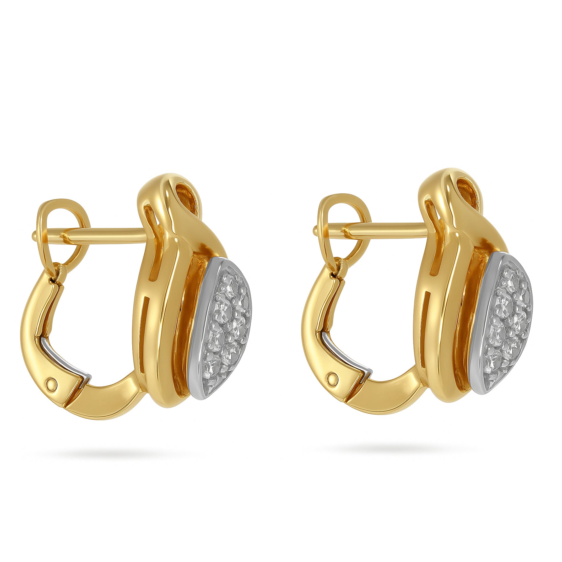 Orecchini - 18 carati Oro bianco, Oro giallo - 0.30ct. tw. Diamante (Naturale)