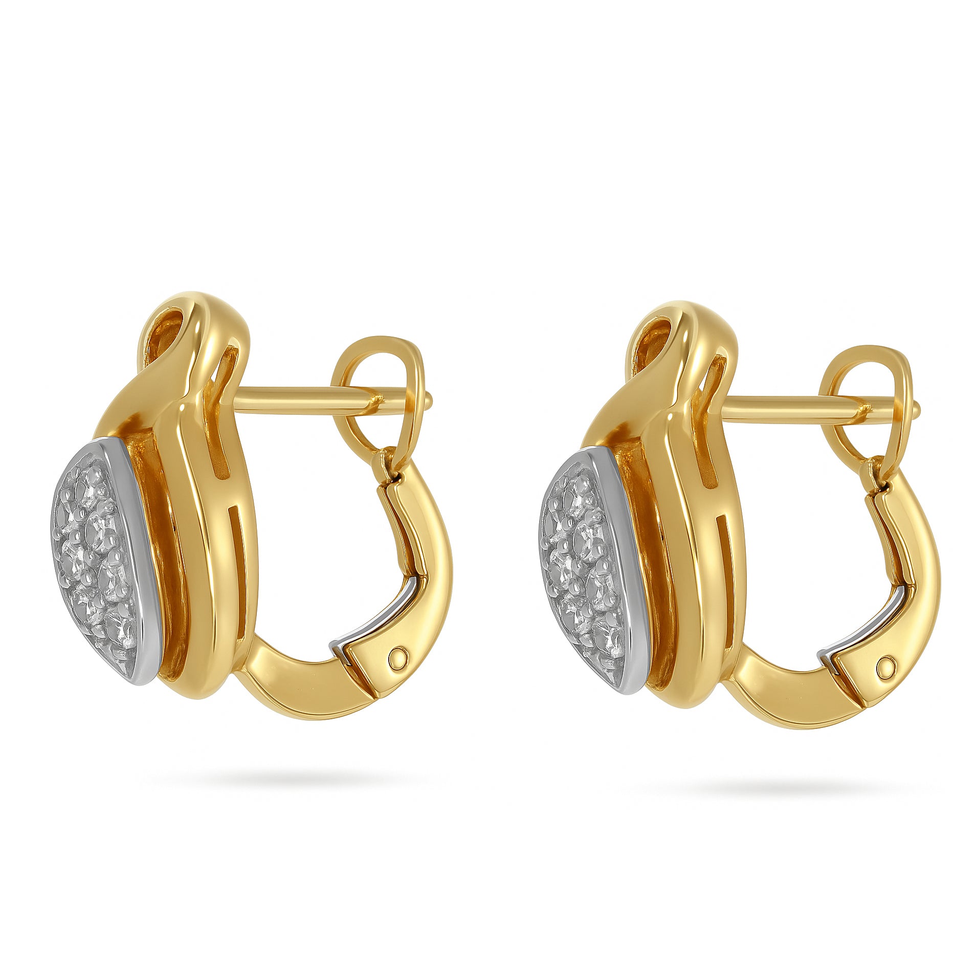 Orecchini - 18 carati Oro bianco, Oro giallo - 0.30ct. tw. Diamante (Naturale)