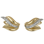 Orecchini - 18 carati Oro bianco, Oro giallo - 0.24ct. tw. Diamante (Naturale)
