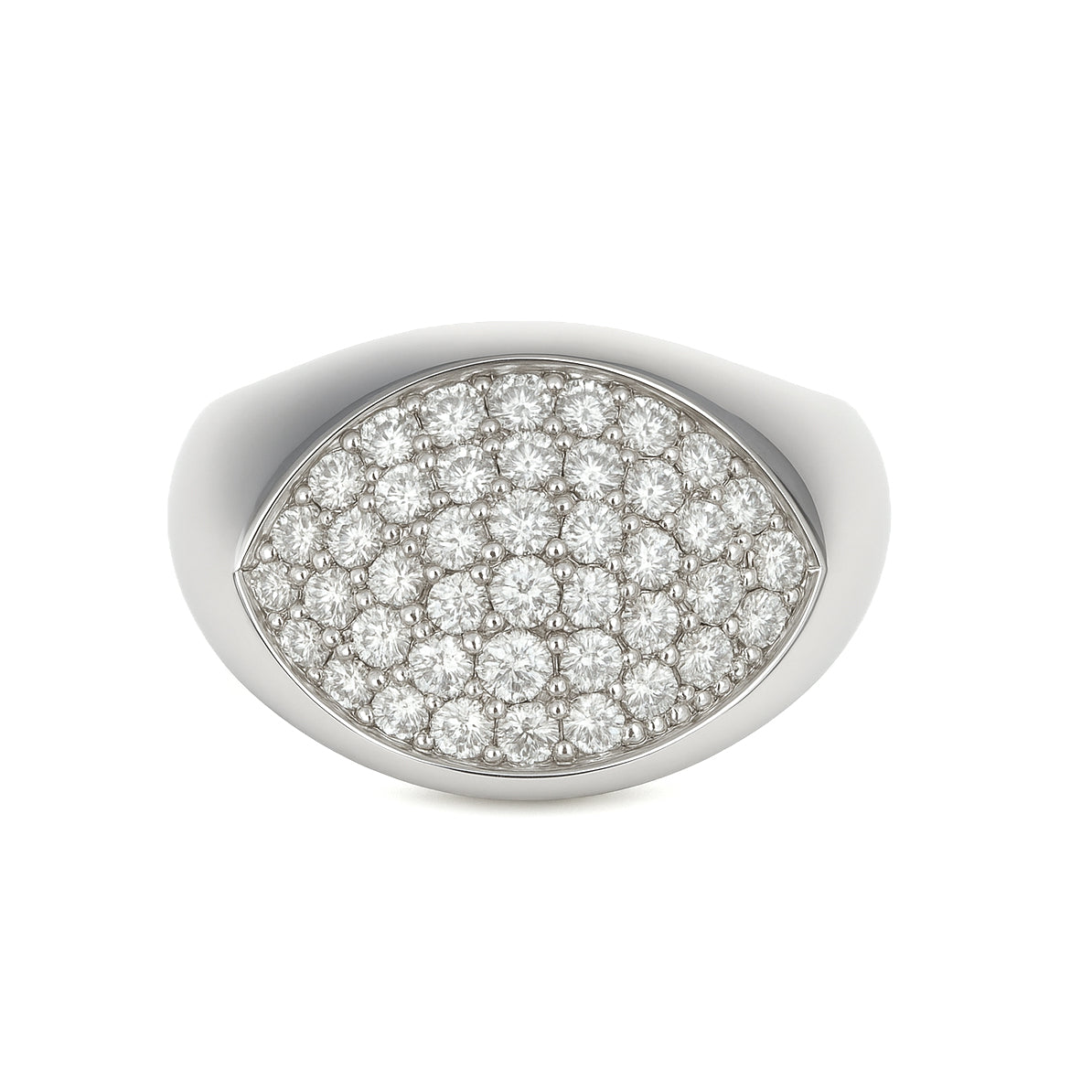 Anello - 18 carati Oro bianco - 0.74ct. tw. Diamante (Naturale)