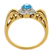 Anello - 18 carati Oro bianco, Oro giallo - 1.01ct. tw. Topazio - Diamante