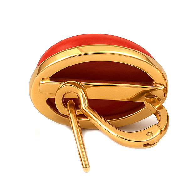 Orecchini - 18 carati Oro giallo - Corallo