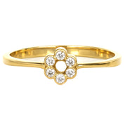 Anello - 18 carati Oro giallo - 0.03ct. tw. Diamante (Naturale)