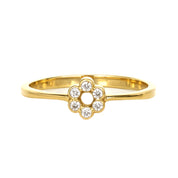 Anello - 18 carati Oro giallo - 0.03ct. tw. Diamante (Naturale)