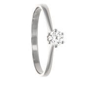 Anello - 18 carati Oro bianco - 0.25ct. tw. Diamante (Naturale)