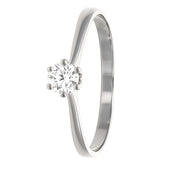 Anello - 18 carati Oro bianco - 0.25ct. tw. Diamante (Naturale)