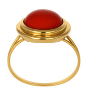 Anello - 18 carati Oro giallo Corallo