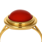 Anello - 18 carati Oro giallo Corallo
