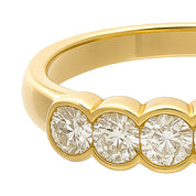 Anello - 18 carati Oro giallo - 0.60ct. tw. Diamante (Naturale)