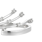 Anello - 18 carati Oro bianco - 0.18ct. tw. Diamante (Naturale)