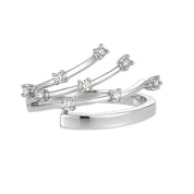 Anello - 18 carati Oro bianco - 0.18ct. tw. Diamante (Naturale)