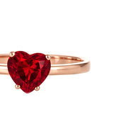 Anello in Oro Rosa 9 carati - Rubino