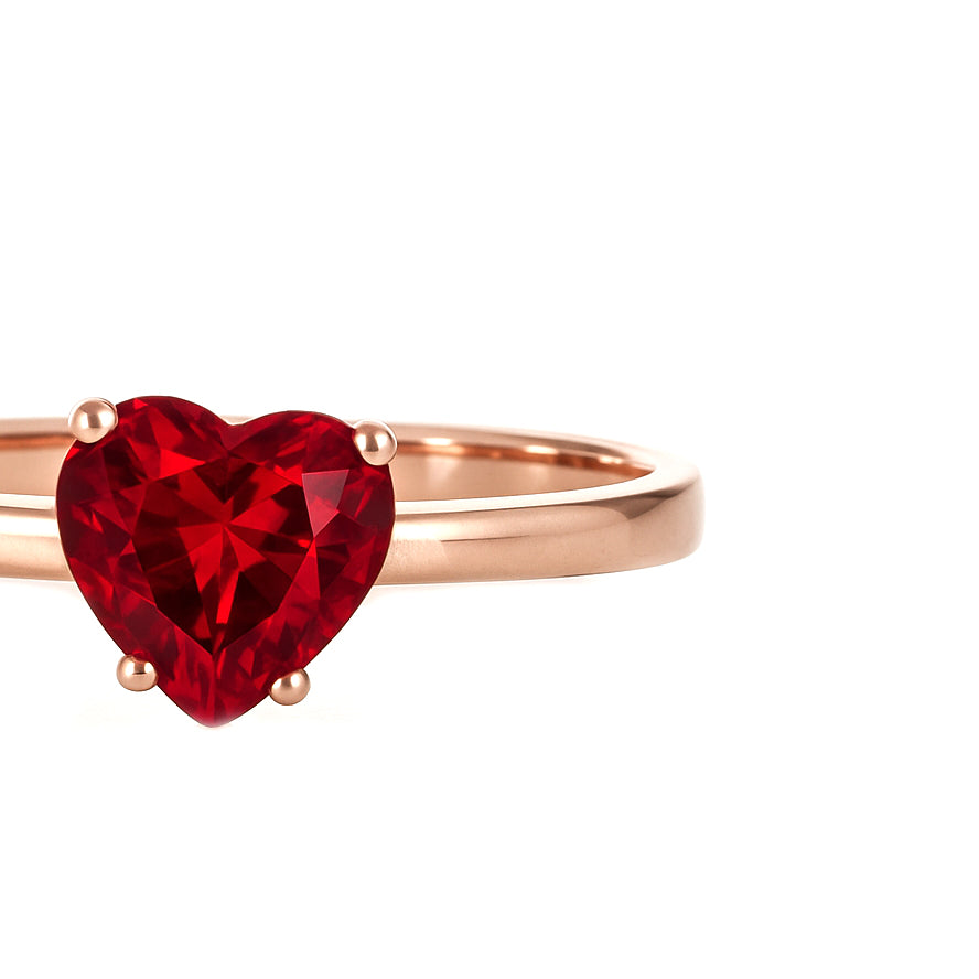 Anello in Oro Rosa 9 carati - Rubino