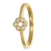 Anello - 18 carati Oro giallo - 0.03ct. tw. Diamante (Naturale)