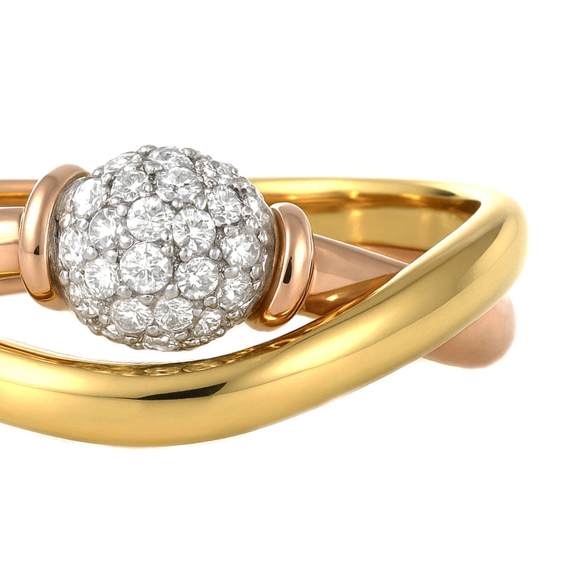 Anello - 18 carati Oro bianco, Oro giallo, Oro rosa - 0.22ct. tw. Diamante (Naturale)