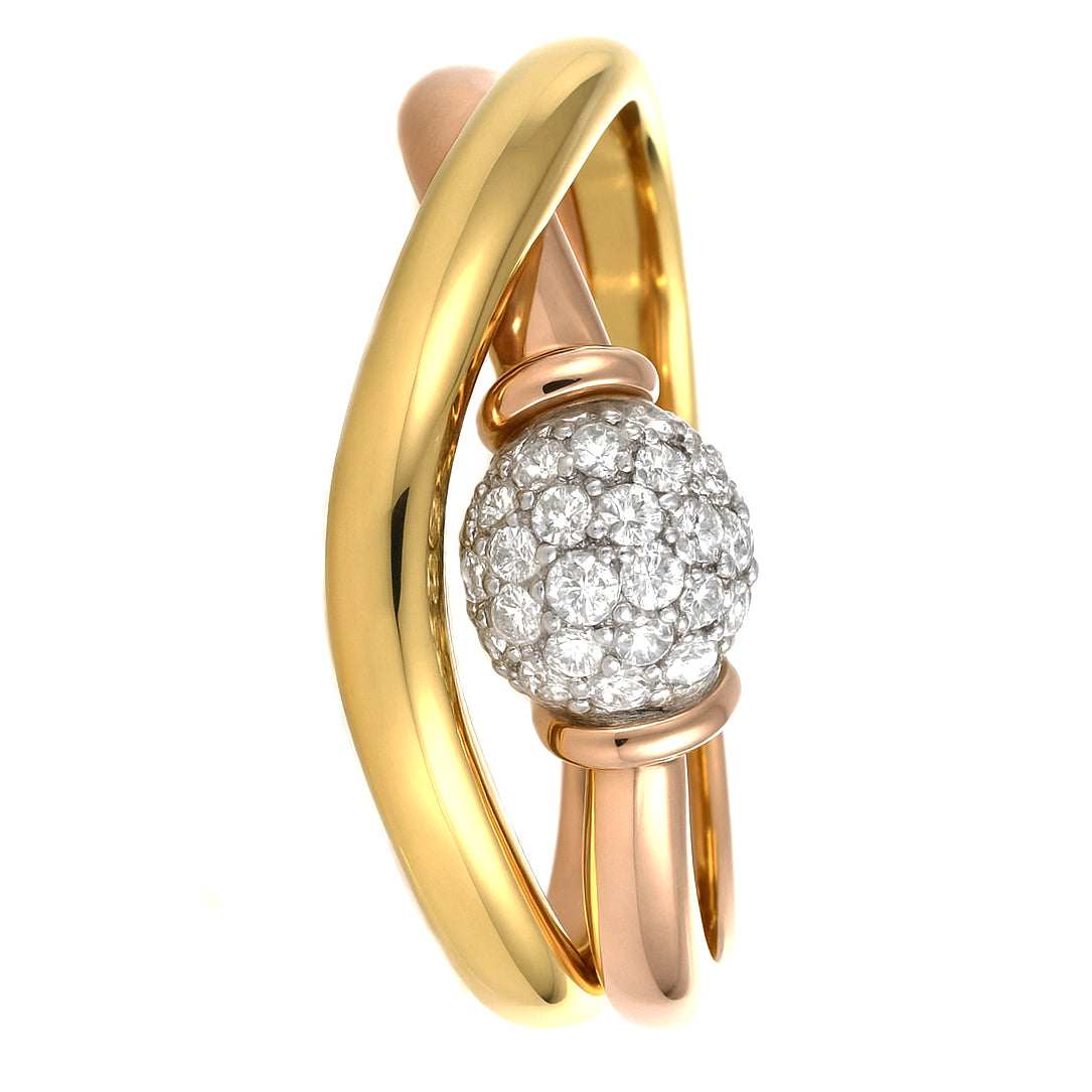 Anello - 18 carati Oro bianco, Oro giallo, Oro rosa - 0.22ct. tw. Diamante (Naturale)