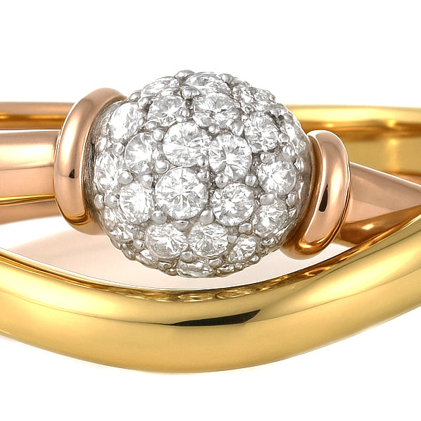 Anello - 18 carati Oro bianco, Oro giallo, Oro rosa - 0.22ct. tw. Diamante (Naturale)