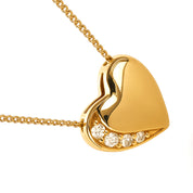 Collana con ciondolo - 18 carati Oro giallo - 0.06ct. tw. Diamante (Naturale)