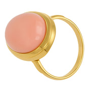 Anello - 18 carati Oro giallo Corallo