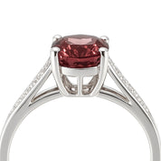 Anello - 18 carati Oro bianco - 2.73ct. tw. Tormalina - Diamante