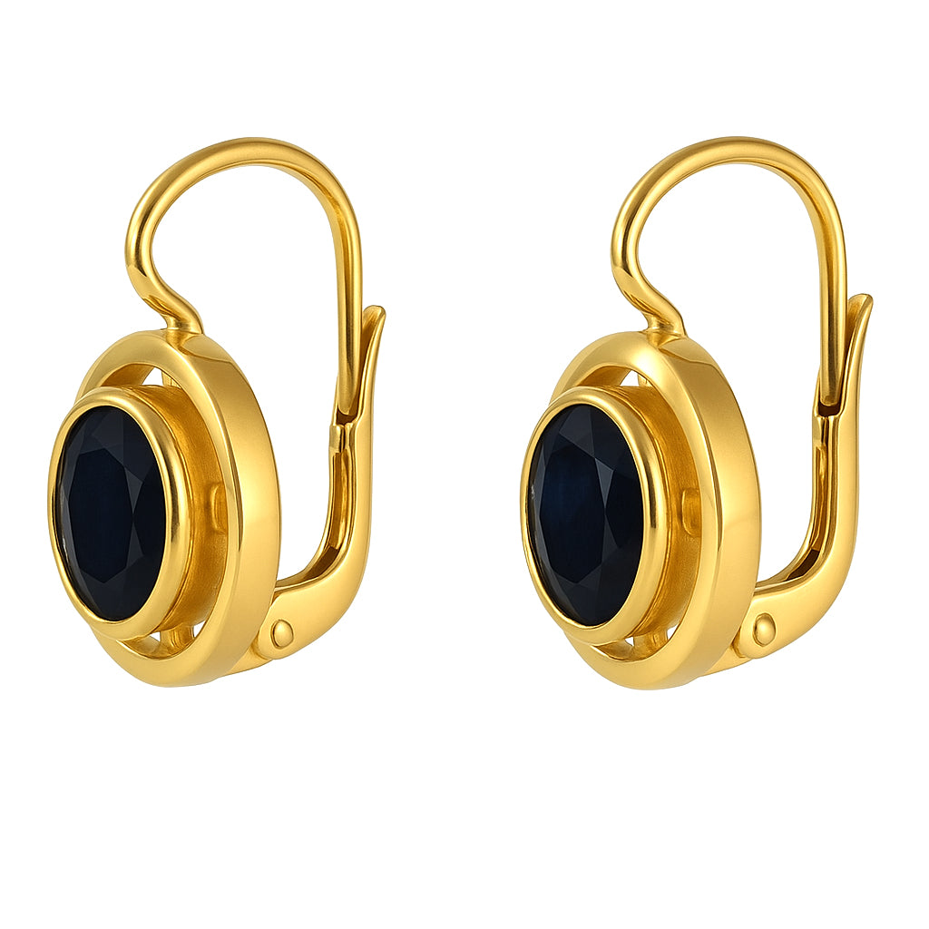 Orecchini - 18 carati Oro giallo - 1.00ct. tw. Zaffiro