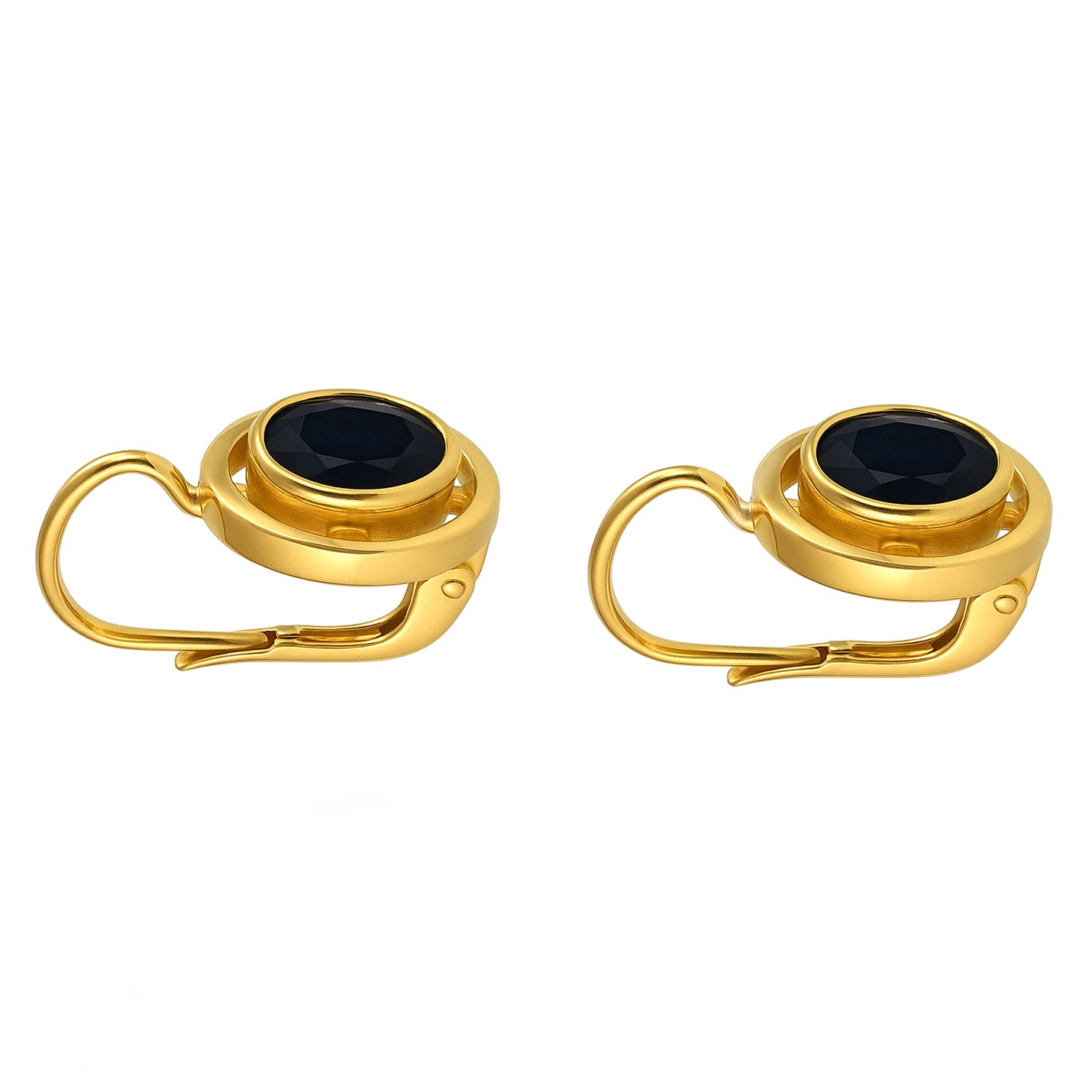 Orecchini - 18 carati Oro giallo - 1.00ct. tw. Zaffiro