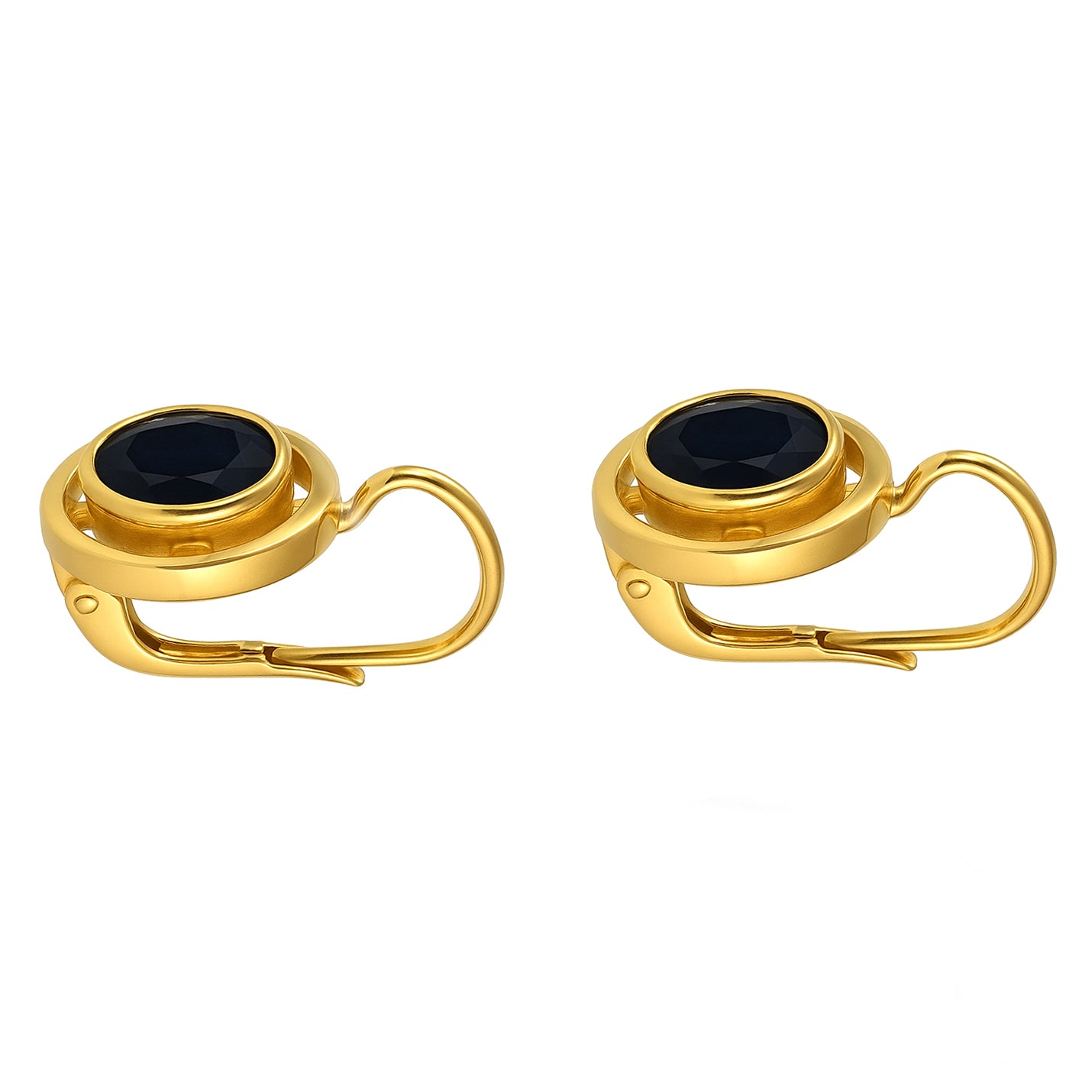 Orecchini - 18 carati Oro giallo - 1.00ct. tw. Zaffiro