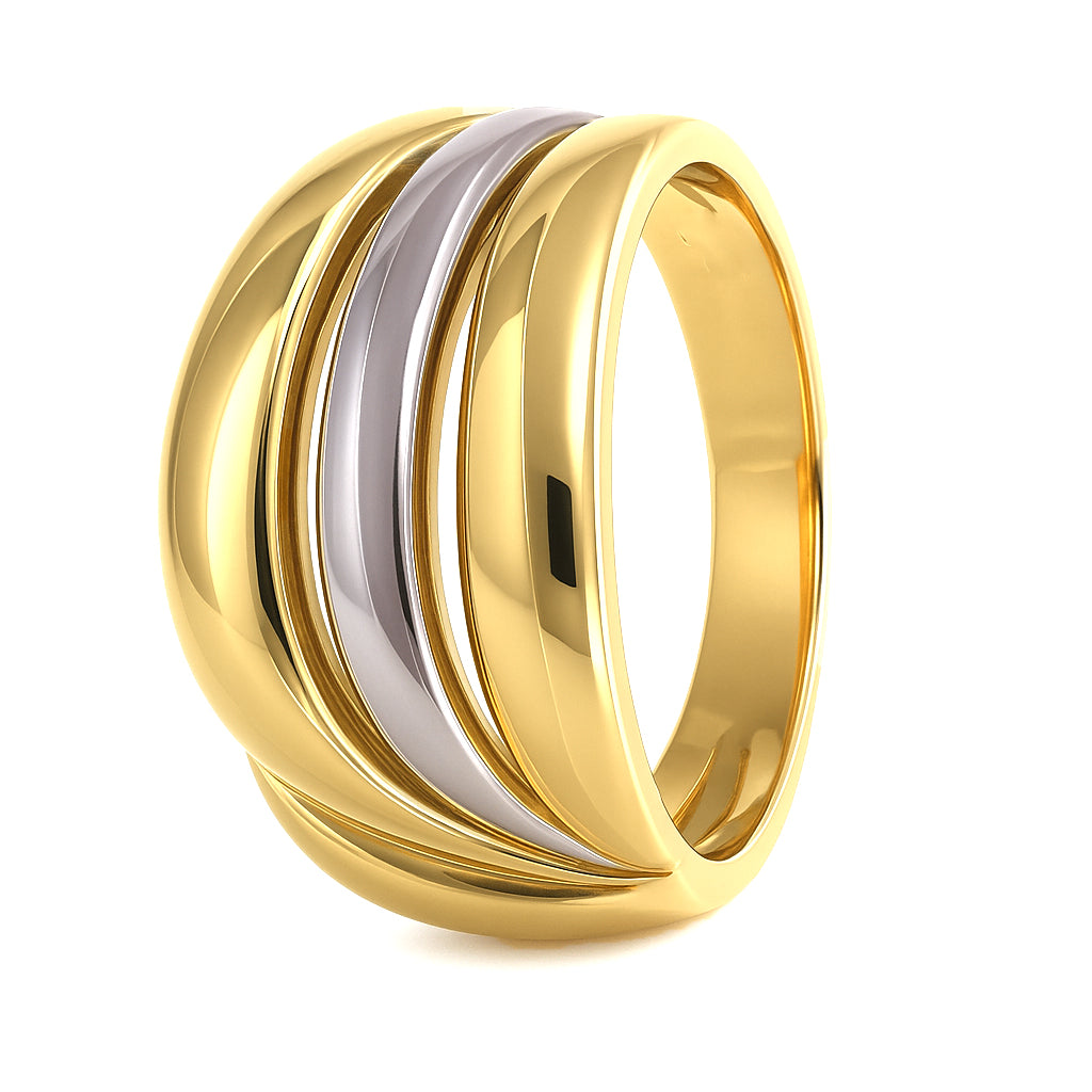 Anello - 18 carati Oro bianco, Oro giallo