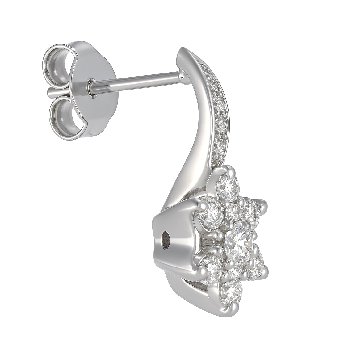 Orecchini - 18 carati Oro bianco - 0.72ct. tw. Diamante (Naturale)