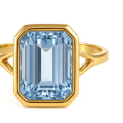 Anello - 18 carati Oro giallo - 3.60ct. tw. Topazio