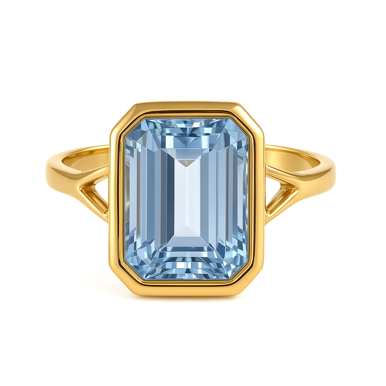 Anello - 18 carati Oro giallo - 3.60ct. tw. Topazio