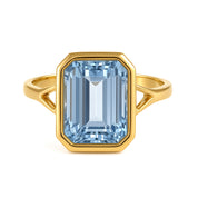 Anello - 18 carati Oro giallo - 3.60ct. tw. Topazio