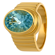 Anello - 18 carati Oro giallo - 5.00ct. tw. Topazio