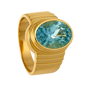 Anello - 18 carati Oro giallo - 5.00ct. tw. Topazio